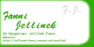 fanni jellinek business card